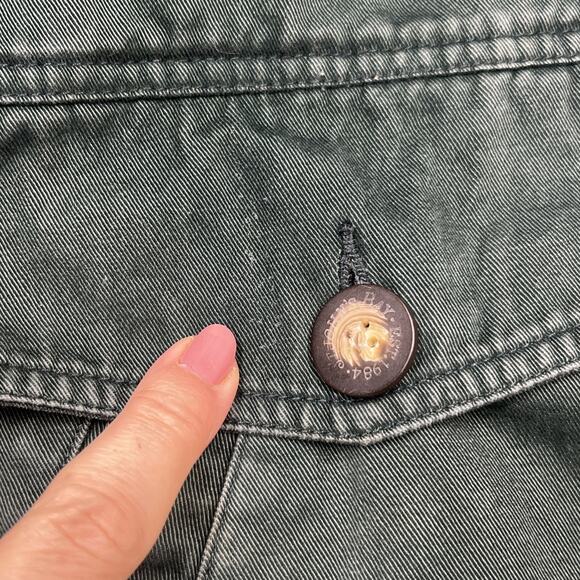 Vtg St. John's Bay Flannel Lined Corduroy Trim Chore Barn Jacket Green Size 3X - Picture 13 of 16